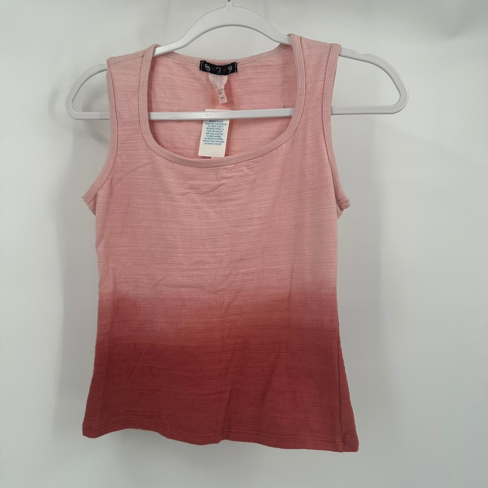 579 Y2K Baby Tee Womens Size S Ombre Pink Fitted Nostalgic Vintage‎ Coquette